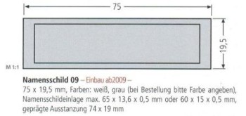 Renz Namensschild 09 97-9-82259