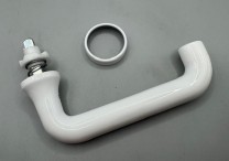 Schüco Alu Fenstergriff (Steckgriff), weiß "UF"