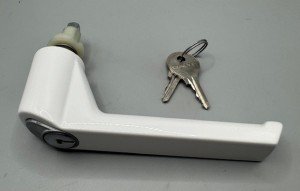 Schüco Steckgriff weiß abschließbar 254725