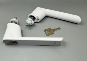 Schüco Steckgriff weiß abschließbar 247036