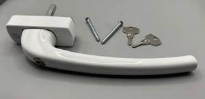 Hautau LM-Griff Z/E 201 EG-S weiß, abschließbar