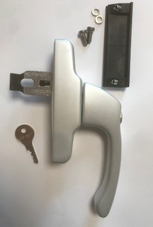 Hueck Fenstergriff Z 994189 silber absl. m. FBS