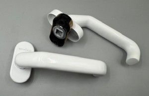 Schüco Haustür Drücker weiß, 210712