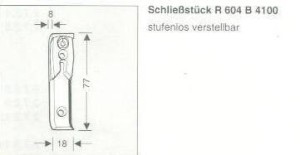 Roto Schließstück R604B41
