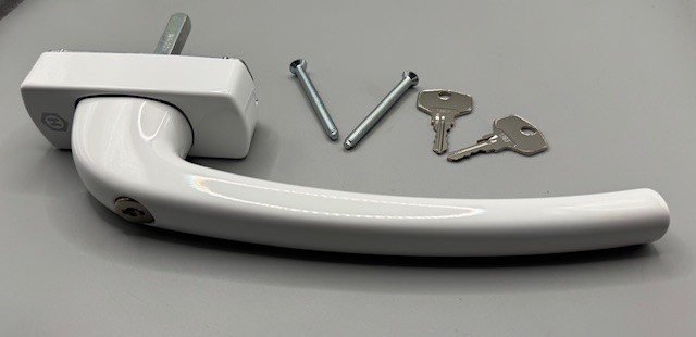 Hautau LM-Griff Z/E 201 EG-S weiß, abschließbar